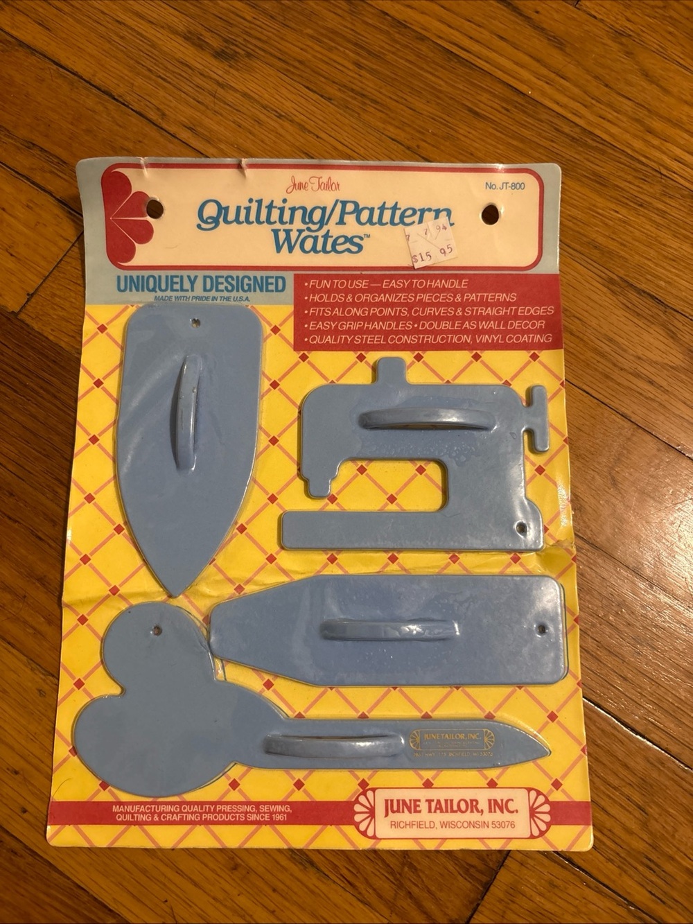Vintage June Tailor Deco Pattern Weights Sewing Craft Supply Wall Decor New